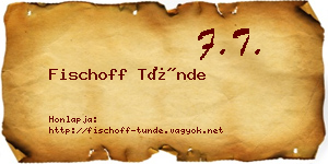 Fischoff Tünde névjegykártya